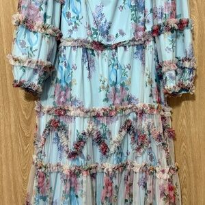 Ivy City Co Floral Maxi Dress - Blue and Pink